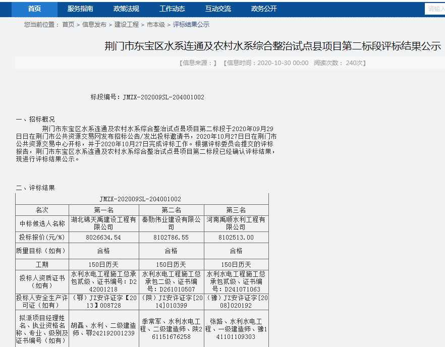 荊門(mén)市東寶區(qū)水系連通及農(nóng)村水系綜合整治試點(diǎn)縣項(xiàng)目第二標(biāo)段評(píng)標(biāo)結(jié)果公示.png