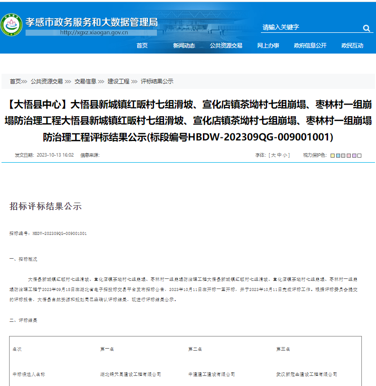 大悟縣新城鎮(zhèn)紅畈村七組滑坡、宣化店鎮(zhèn)茶坳村七組崩塌、棗林村一組崩塌防治理工程.png